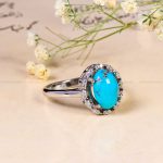 انگشتر فیروزه شجری زنانه کد 14355