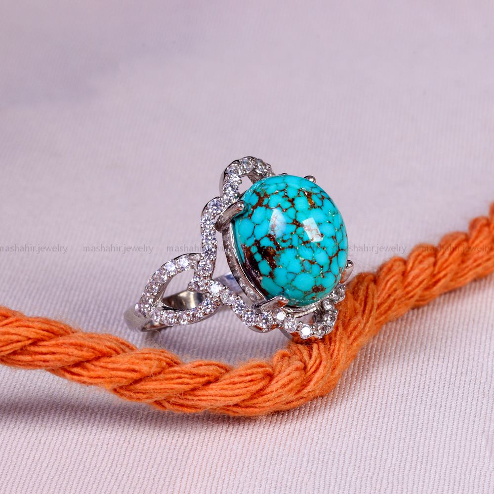 انگشتر فیروزه شجری زنانه کد 14525