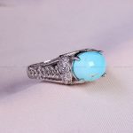 انگشتر فیروزه عجمی زنانه کد 14538
