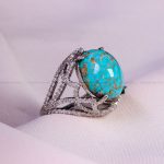 انگشتر فیروزه شجری زنانه کد 14547
