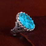 انگشتر فیروزه شجری مردانه کد 14549