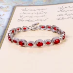 دستبند یاقوت سرخ سنتاتیک زنانه کد 14557