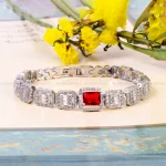 دستبند یاقوت سرخ سنتاتیک زنانه کد 14563