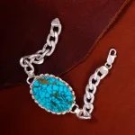 دستبند فیروزه مردانه کد 14604