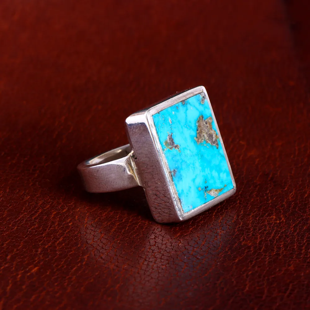 انگشتر فیروزه شجری مردانه کد 14606