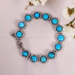 دستبند فیروزه زنانه کد 14609