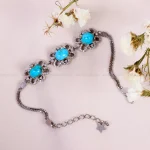 دستبند فیروزه زنانه کد 14619