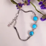 دستبند فیروزه زنانه کد 14620