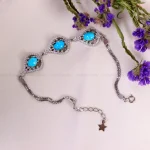 دستبند فیروزه زنانه کد 14621