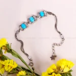 دستبند فیروزه زنانه کد 14626