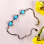 دستبند فیروزه زنانه کد 14628