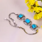 دستبند فیروزه زنانه کد 14630