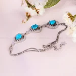 دستبند فیروزه زنانه کد 14632