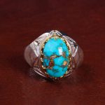 انگشتر فیروزه شجری مردانه کد 13776