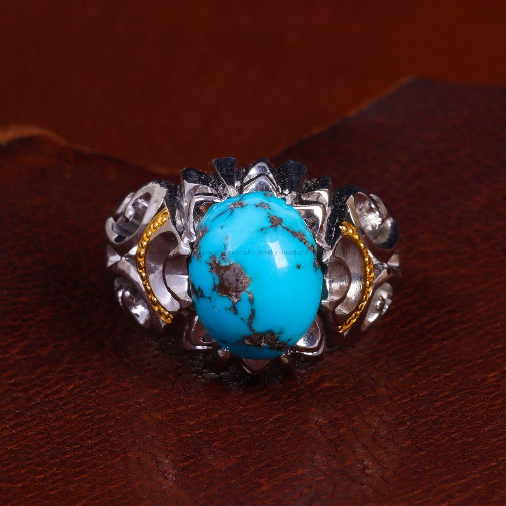 انگشتر فیروزه شجری مردانه کد13793