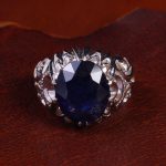 انگشتر ياقوت کبود مردانه کد 13811