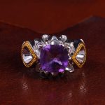 انگشتر آمیتیست مردانه کد 13816