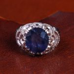 انگشتر ياقوت کبود مردانه کد 13817