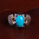 انگشتر فیروزه عجمی مردانه کد 14148