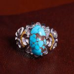 انگشتر فیروزه شجری مردانه کد 14185