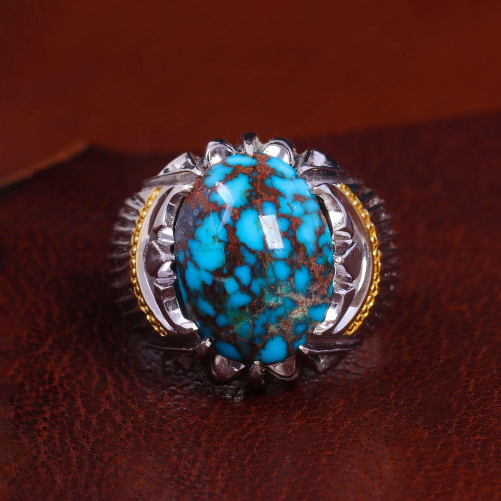 انگشتر فیروزه شجری مردانه کد 14199