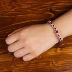 دستبند یاقوت سرخ سنتاتیک زنانه کد 14284