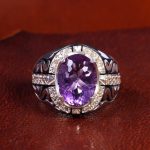 انگشتر آمیتیست مردانه کد 14310