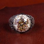 انگشتر موزانايت مردانه کد 14311