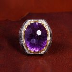 انگشتر آمیتیست مردانه کد 14316