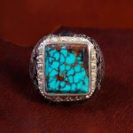 انگشتر فیروزه شجری مردانه کد 14319