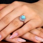 انگشتر فیروزه شجری زنانه کد 14326