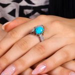 انگشتر فیروزه شجری زنانه کد 14331