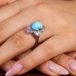 انگشتر فیروزه شجری زنانه کد 14333