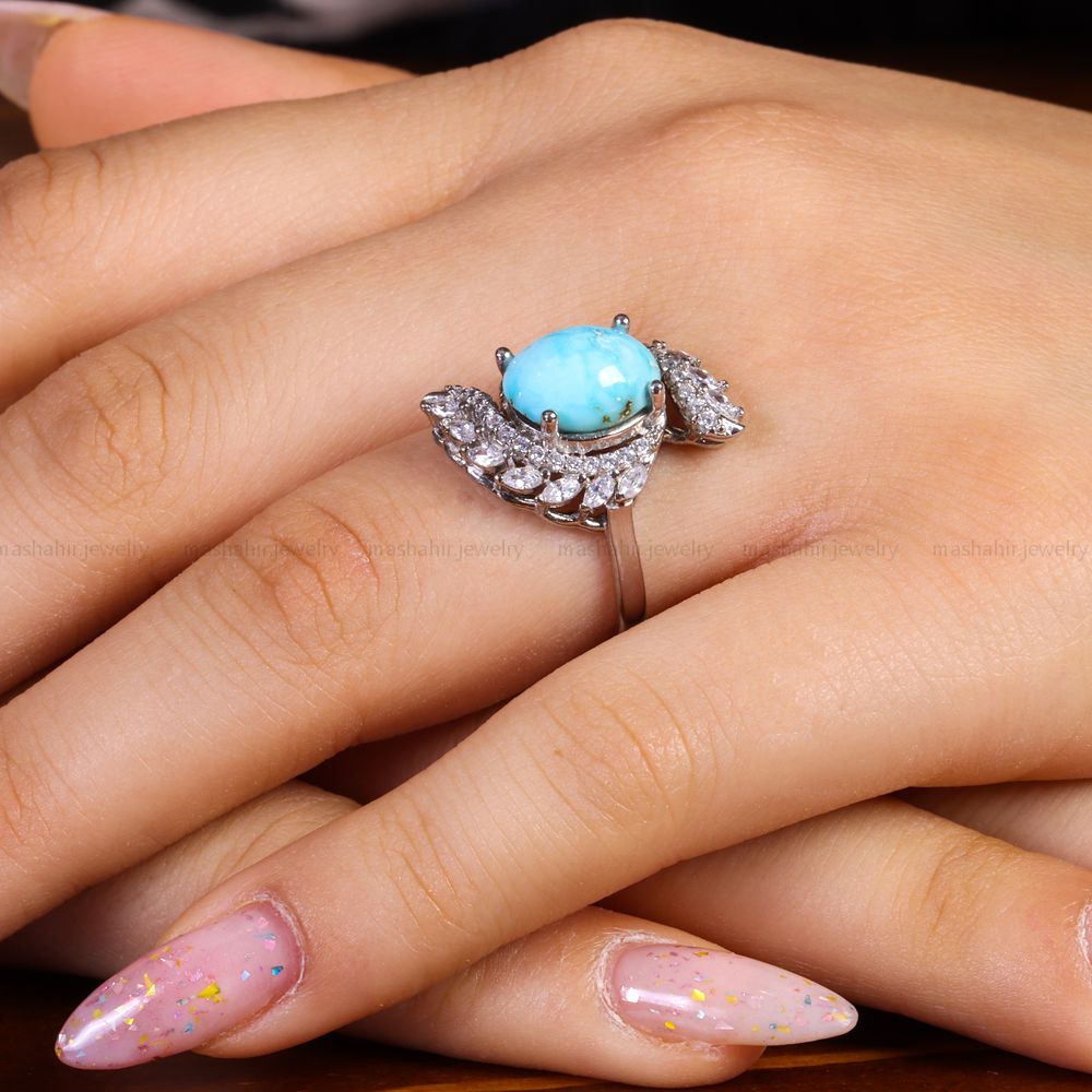 انگشتر فیروزه شجری زنانه کد 14335