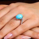 انگشتر فیروزه شجری زنانه کد 14337