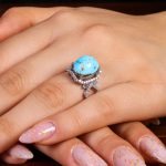 انگشتر فیروزه شجری زنانه کد 14338
