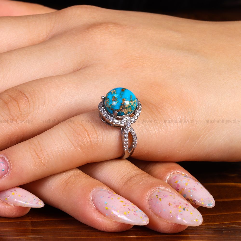 انگشتر فیروزه شجری زنانه کد 14340