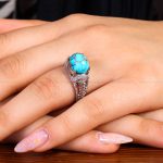 انگشتر فیروزه شجری زنانه کد 14348