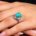 انگشتر فیروزه شجری زنانه کد 14351