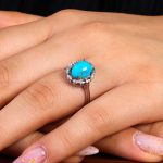 انگشتر فیروزه شجری زنانه کد 14355
