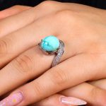 انگشتر فیروزه شجری زنانه کد 14357