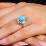 انگشتر فیروزه شجری زنانه کد 14360