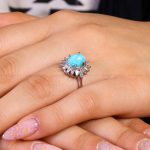 انگشتر فیروزه شجری زنانه کد 14526
