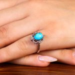 انگشتر فیروزه شجری زنانه کد 14528