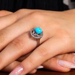 انگشتر فیروزه شجری زنانه کد 14529
