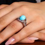 انگشتر فیروزه شجری زنانه کد 14530