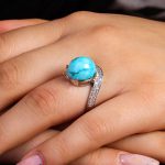 انگشتر فیروزه شجری زنانه کد 14533