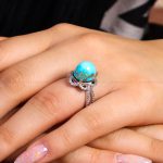 انگشتر فیروزه شجری زنانه کد 14539