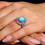 انگشتر فیروزه شجری زنانه کد 14543