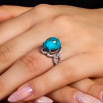 انگشتر فیروزه شجری زنانه کد 14545